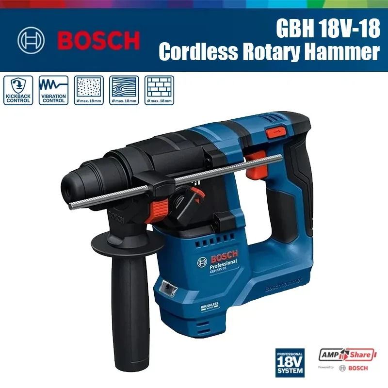 Power Tools Professional - Бесщеточный перфоратор Bosch GBH 18V-18, 1.5